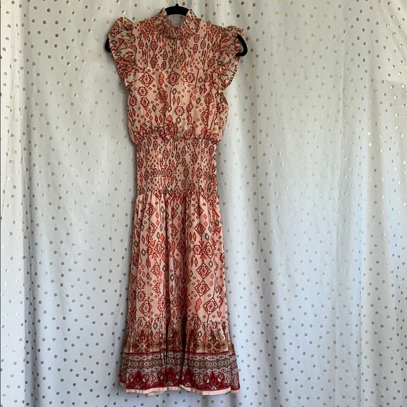 Aqua Red and Orange Patterned Size XS - Picture 13 of 13
